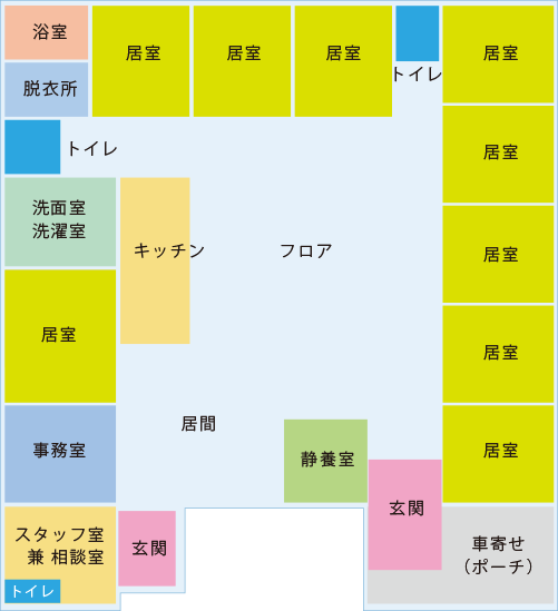 施設内の間取り